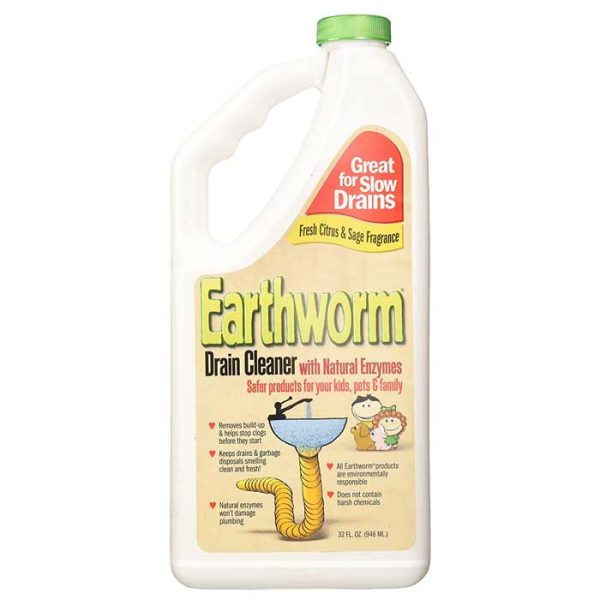 Earthworm - Family-Safe 100% Natural Drain Cleaner, 32fl Discount