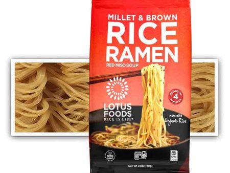 Lotus Foods - Millet & Brown Rice Ramen with Miso Soup, 64oz Online Sale