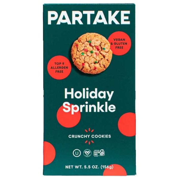 Partake - Crunchy Holiday Sprinkle Cookies, 5.5oz Online now