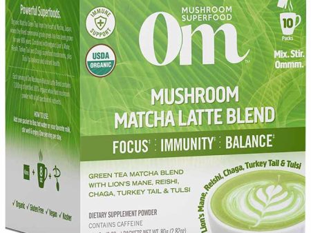 Om Mushroom Superfood - Mushroom Matcha Latte Blend, 10 Sachets Cheap