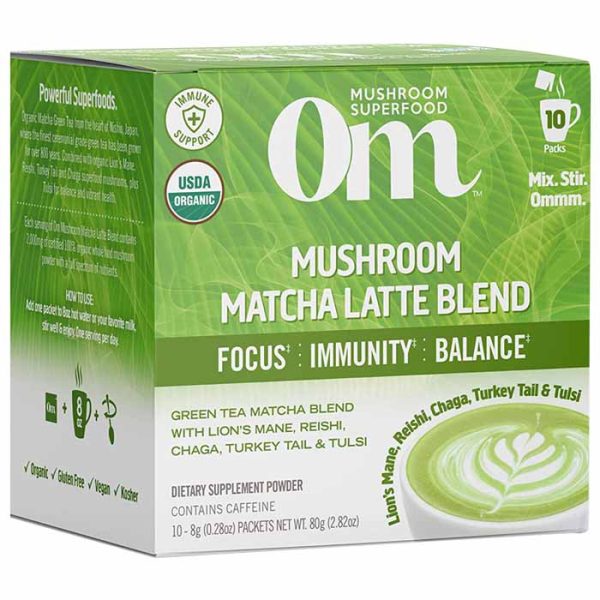 Om Mushroom Superfood - Mushroom Matcha Latte Blend, 10 Sachets Cheap