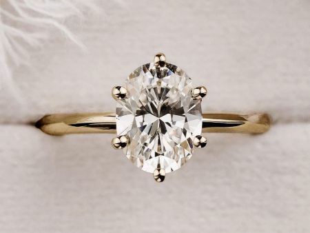 The Olivia - Classic Solitaire Oval Diamond Engagement Ring Online Hot Sale