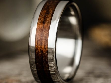 The USS Alabama | Men s Gold Wedding Band with WWII Battleship Teak Wood Inlay Supply