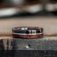 (In-Stock) The World War | Rifle Stock Wood Wedding Band with WWI Uniform & Sterling Silver Inlay - Size 4.75 | 6mm Wide For Cheap