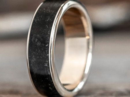 The Obsidian | Gold & Black Obsidian Ring - Wide Channel Sale