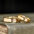 The Architect & Ella - His and Hers Matching Solid Gold Wedding Ring Set Fashion