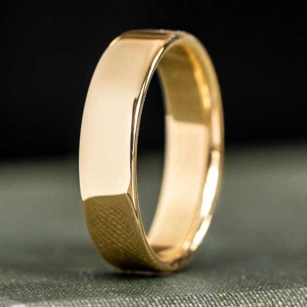 The Architect & Ella - His and Hers Matching Solid Gold Wedding Ring Set Fashion