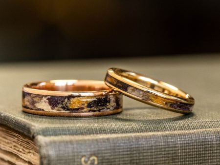 The Renoir & Morisot - His and Hers Matching Floral Gold Ring Set Hot on Sale