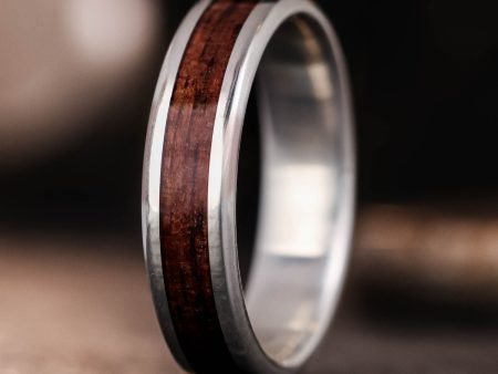 The Garand | Men s M1 Garand Rifle Stock Wood and Silver Wedding Band on Sale