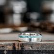 The Odyssey in Silver | Men s Silver Turquoise Wedding Band For Discount