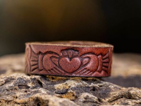 Claddagh Leather Ring | Chicago Tan Discount