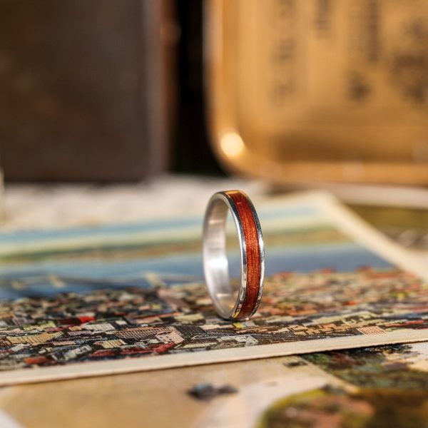 The Ancient One | Women s Sterling Silver Ring with Juniper Wood Discount