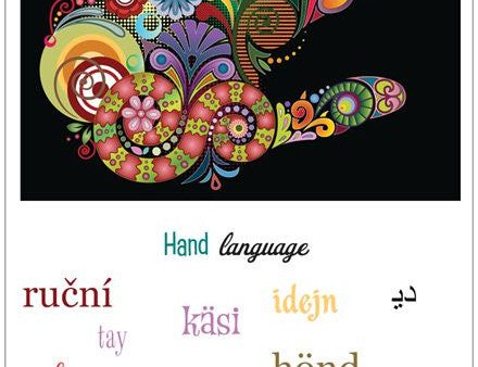 Postcard mini poster  Hand Language hand therapy Online now