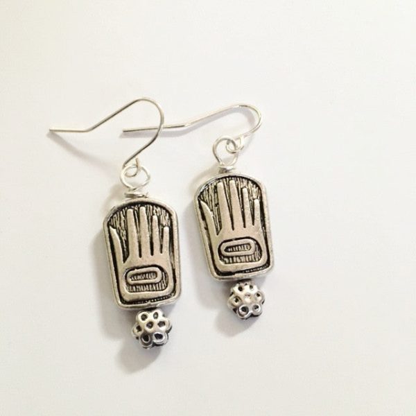 Earrings hand shaped hand therapy jewelry hand stamp Sale