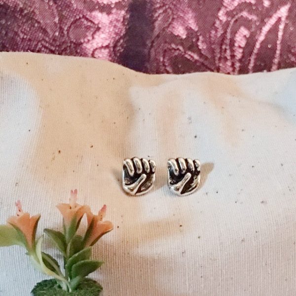 Earrings hand shaped hand therapy jewelry Hands in a fist, dimensional earrings Cheap