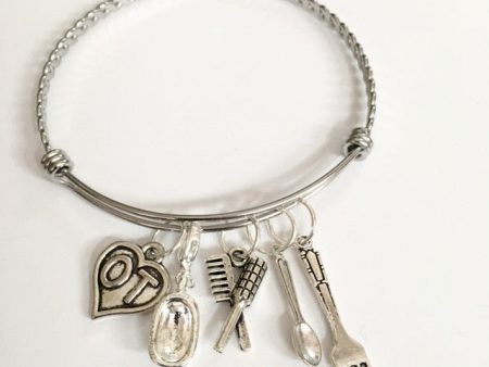 OT occupations charm bracelet; grooming, bathing and feeding  Hazel  Online Sale