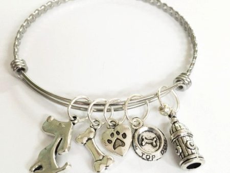 Charm bracelets; love my dog theme   Woofie  For Cheap