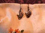 Earrings hand shaped hand therapy jewelry  reaching hands with heart For Discount