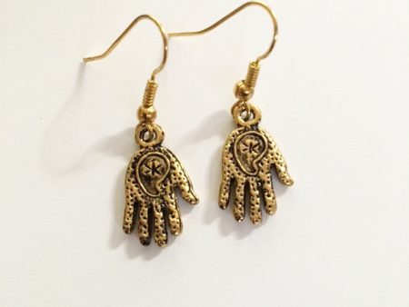 Earrings hand shaped hand therapy jewelry  paisley indentation Online Sale