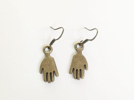 Earrings Hand Shaped  hand therapy jewelry Simple bronze hands For Cheap