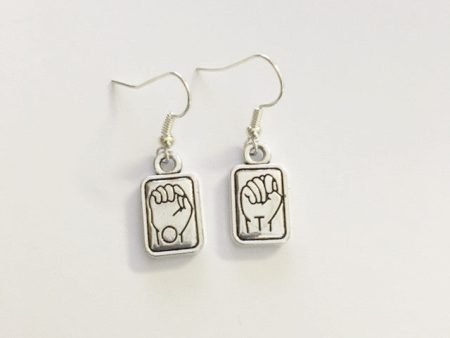 Earrings hand shaped hand therapy jewelry  sign language OT Online Sale