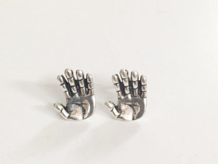 Earrings hand shaped hand therapy jewelry  open hand dimensional earrings on Sale