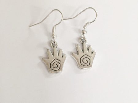 Earrings hand shaped hand therapy jewelry  Silver egyptian circle Cheap