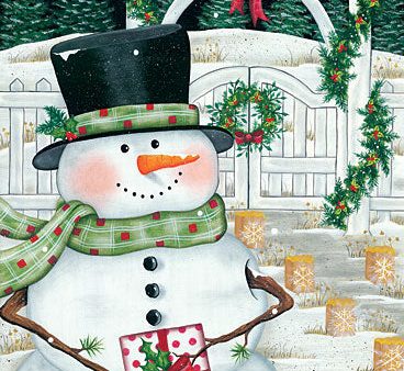 KEN1147 - Trellis & Snowman - 12x18 Online Hot Sale