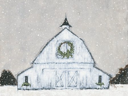 HH169 - Christmas Snowy Barn    - 12x12 Cheap