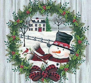 KEN1145 - Christmas Snowman Wreath - 12x18 Discount