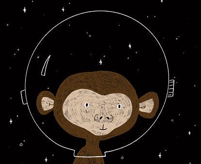 RN213 - Monkey in Space - 12x16 Hot on Sale