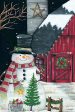 KEN1149 - Barn & Snowman - 12x18 Online Sale