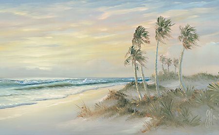 JAN260 - Palm Trees on Coast I - 18x9 Sale