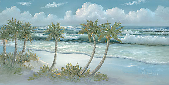 JAN261 - Palm Trees on Coast II - 18x9 on Sale